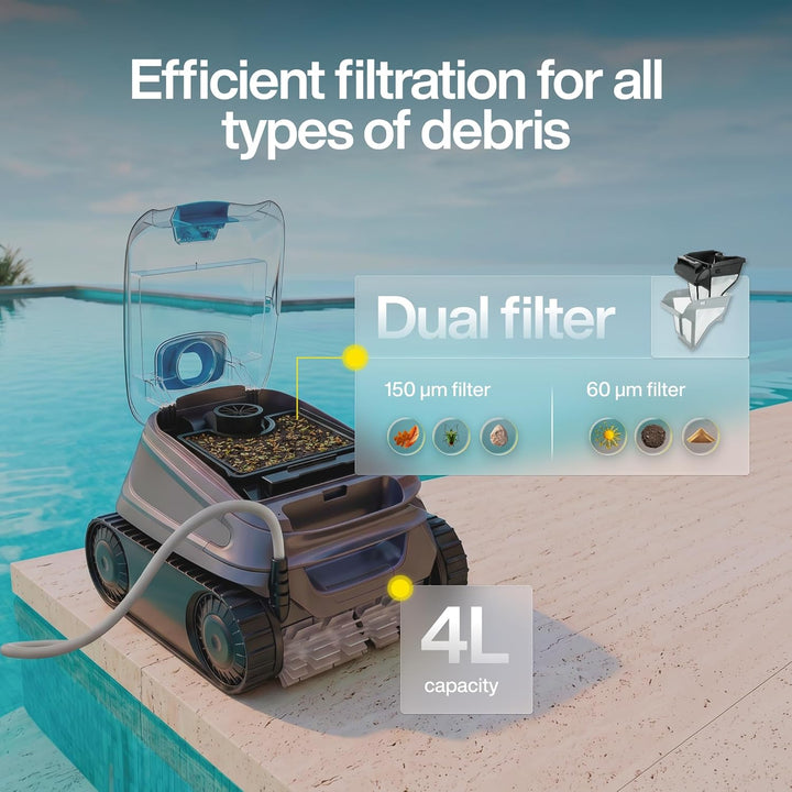 Automatischer Poolroboter Zodiac CNX 30 iQ, bis 12x6 m, reinigt Boden, Wände und Wasserlinie. App-St