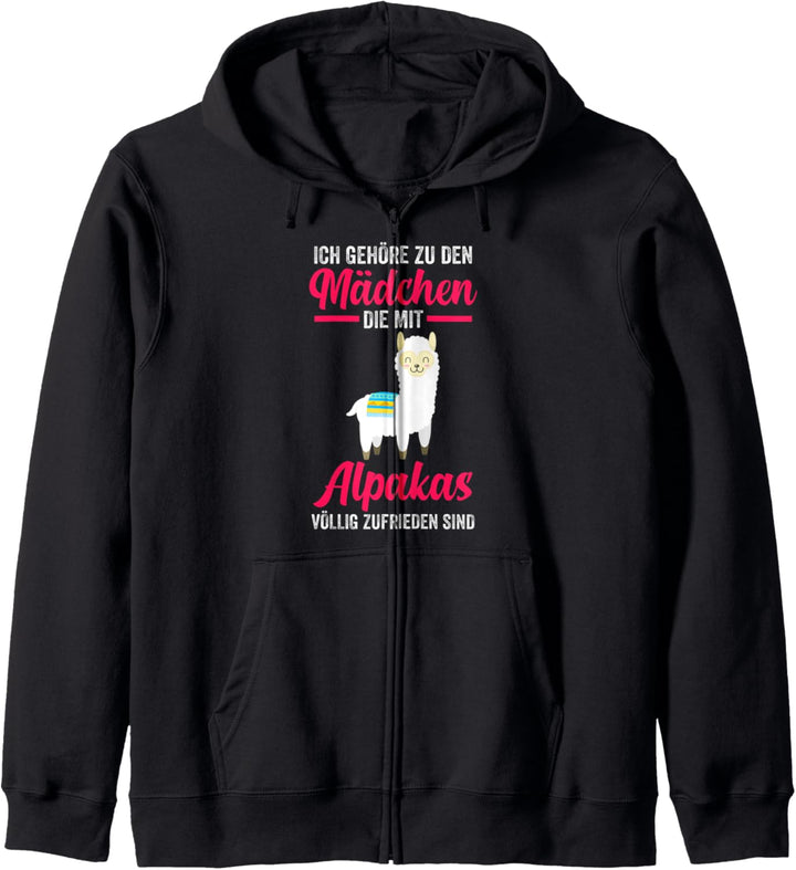 Alpaka Mädchen Alpakas Kapuzenjacke