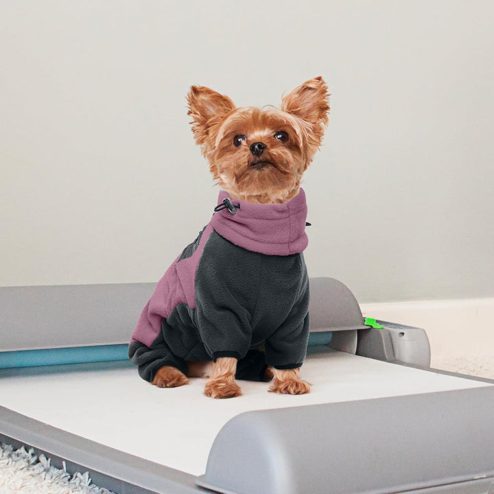 Hundemantel Fleece, Hundejacke mit Beinen Rollkragenpullover Hundejacke Mantel Winter Hundebekleidun