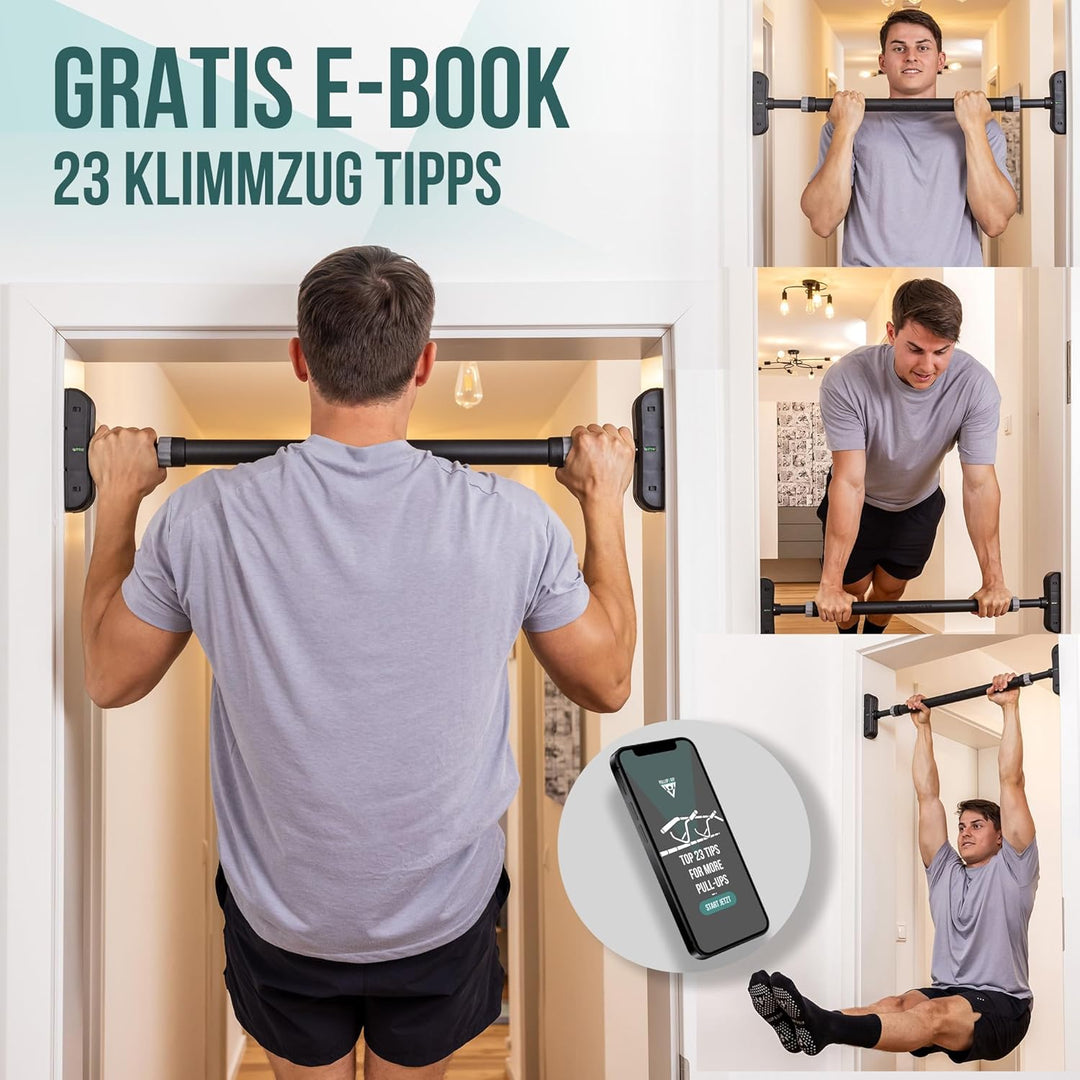 PULLUP & DIP - Klimmzugstange Türrahmen ohne Schrauben und Bohren Pull Up Bar Door Stange Türrahmen