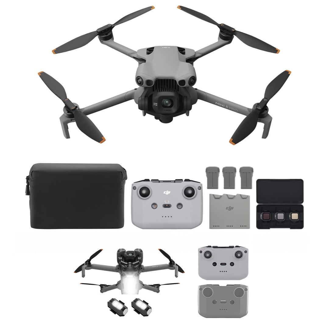 DJI Mini 5 Pro Fly More Combo mit DJI RC-N3, 4K Drohne mit Kamera, 1-Zoll CMOS, Omnidirektionaler Hi