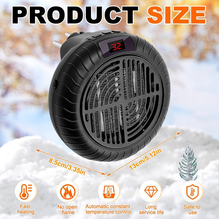 Mini Heizlüfter Steckdose, 900W Steckdosen Heizlüfter mit Fernbedienung Steckdosenheizung Keramik mi