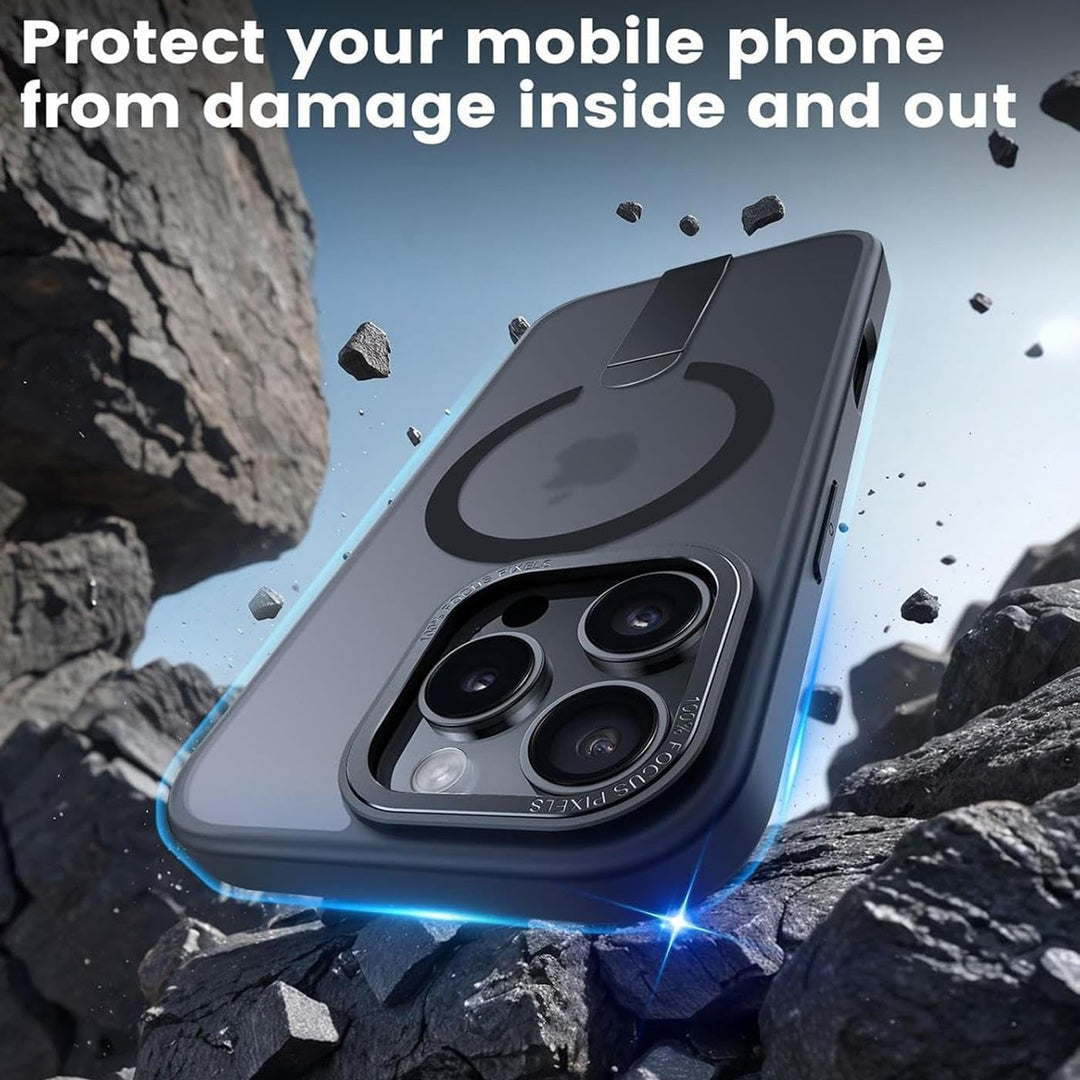 Verco Handyhülle für iPhone 13 Pro Max Hülle, Kompatibel mit Magsafe Metall Ständer Magnetisch Kamer