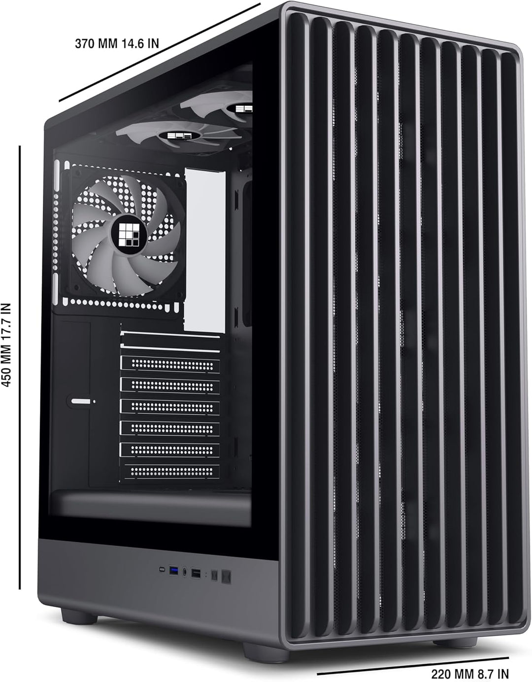 FOIFKIN K6 PC Gehäuse - Vorinstallierter 6 PWM ARGB-Lüfter（3X 140mm und 3X 120mm）, ATX Mid-Tower Gam