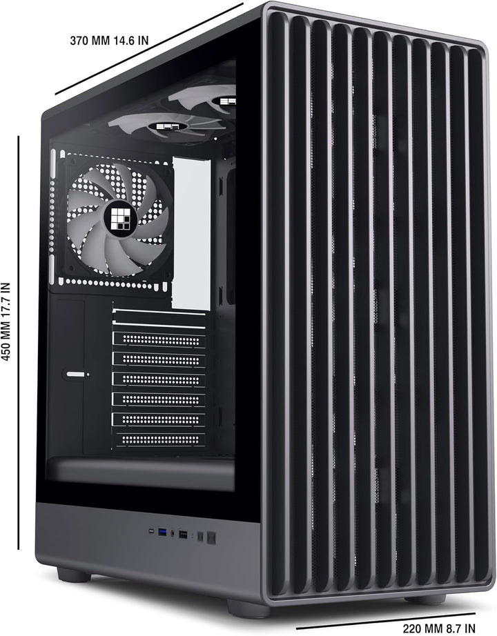 FOIFKIN K6 PC Gehäuse - Vorinstallierter 6 PWM ARGB-Lüfter（3X 140mm und 3X 120mm）, ATX Mid-Tower Gam