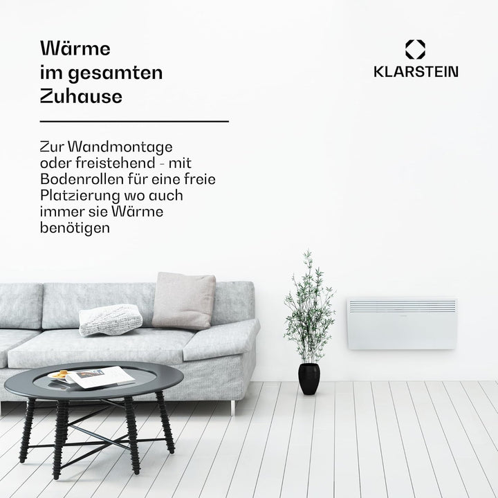 Klarstein Elektrischer Heizkörper mit geringem Energieverbrauch, 2000 W, elektrische Heizung für den