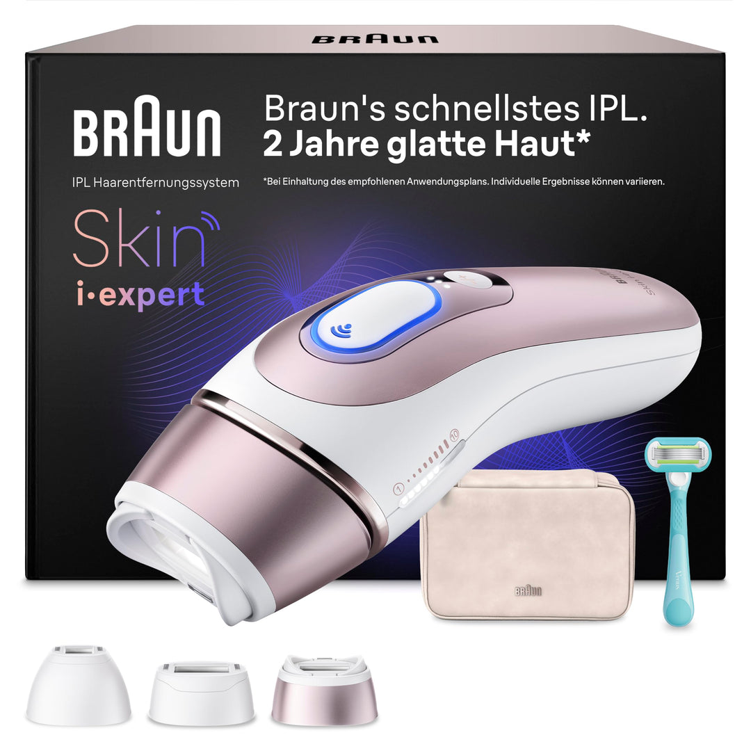 Braun Smart IPL Geräte Haarentfernung Skin i·expert 7 — Professionelle Dauerhafte Laser Haarentfernu