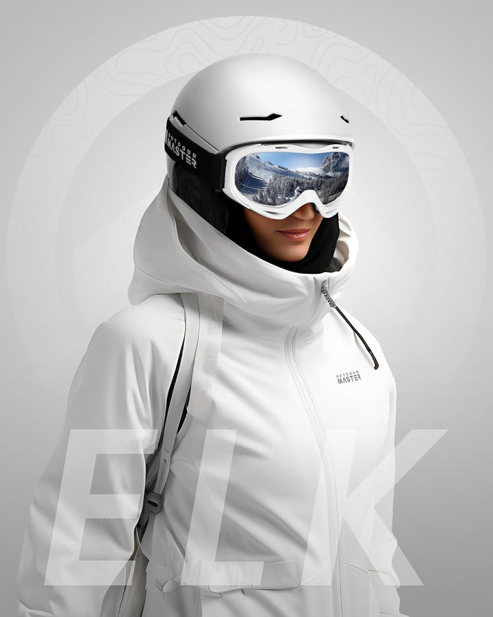 OutdoorMaster ELK MIPS Skihelm - Schneesporthelm Snowboardhelm für Männer Frauen &amp; Jugend Perlweiss