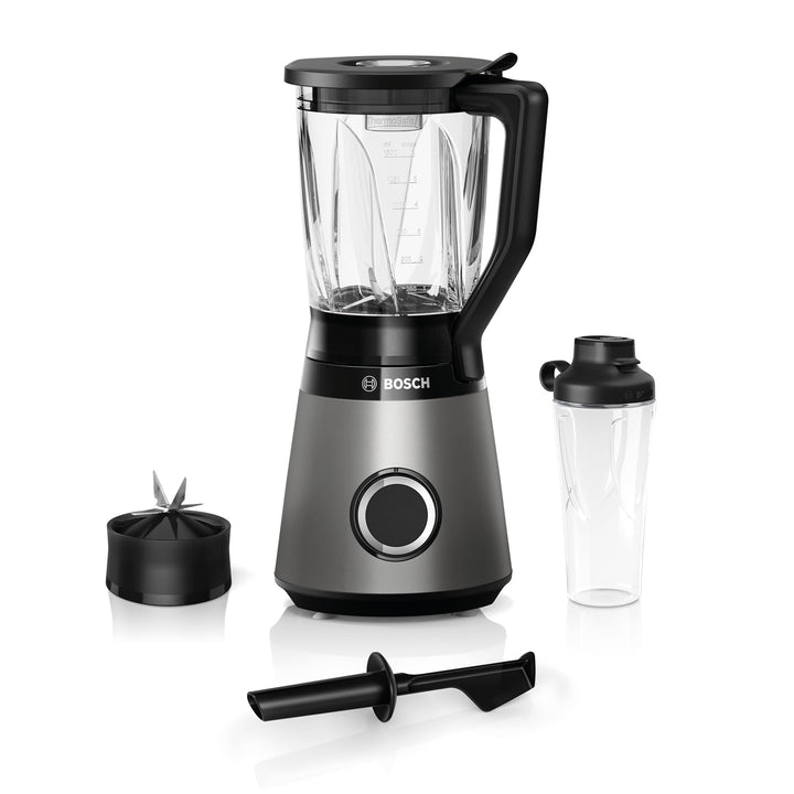 Bosch Standmixer VitaPower Serie 4 MMB6174S, hochwertige Edelstahl-Klingen, 1,5l Glasbehälter, 0,6l