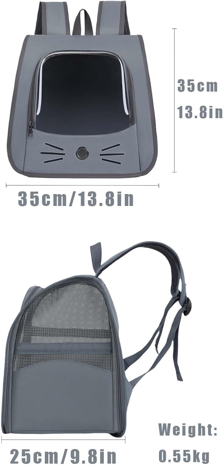 Tragbare und Faltbare Katzentasche,Atmungsaktive und Faltbare Haustier Rucksack,Katzenrucksack mit N