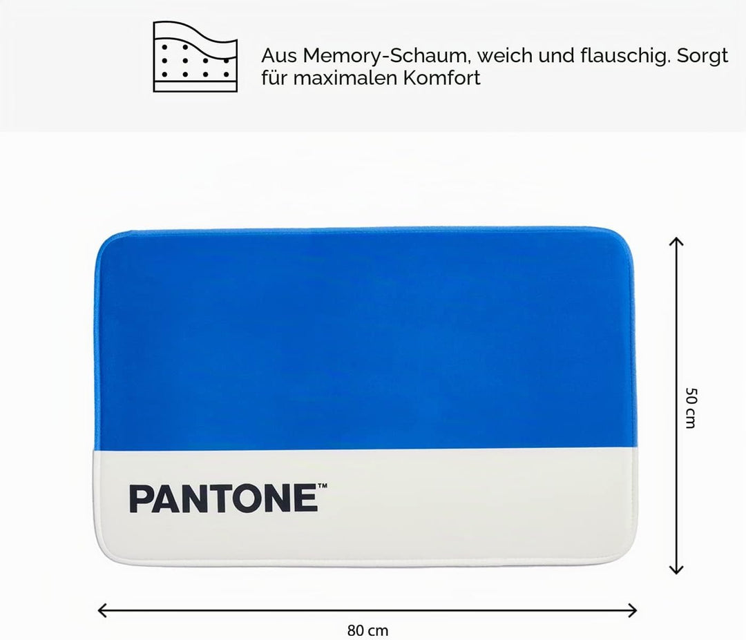SWEET HOME Pantone™ Badteppich aus Memoryschaum, saugfähig und weich, mit gummierter Rückseite, wasc