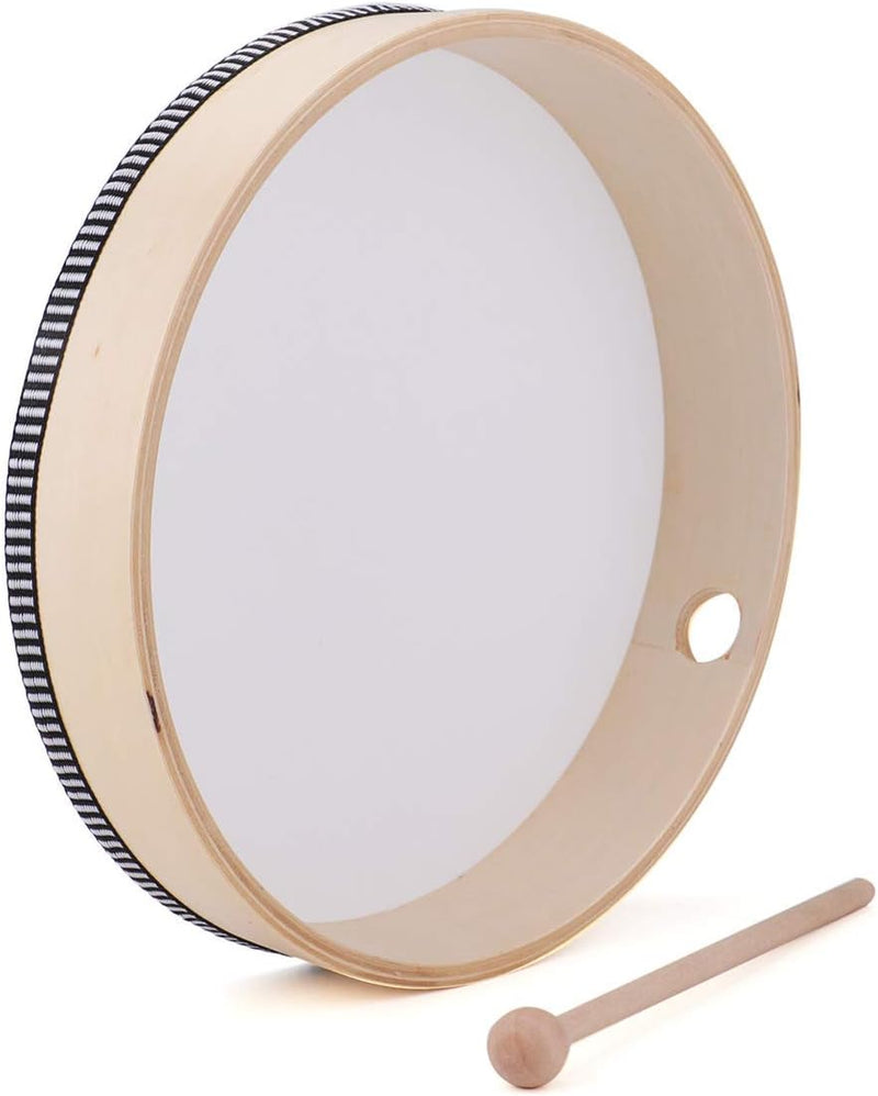Lawei 2 Stück Handtrommel mit Schlägel 25,5 cm & 20 cm Percussion Trommel für Kinder Rahmen Trommel