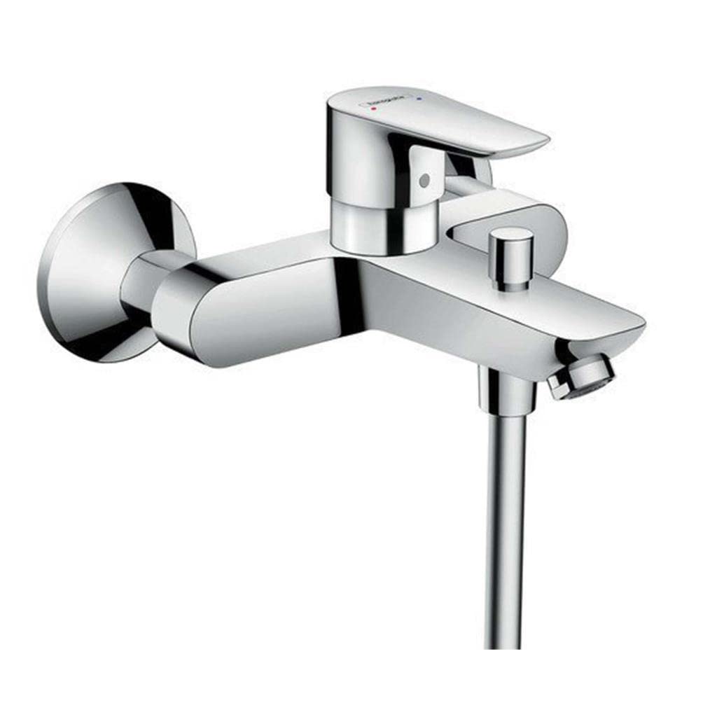hansgrohe Talis E - Badewannenarmatur Aufputz für 2 Verbraucher, Mischbatterie Badewanne mit Auslauf