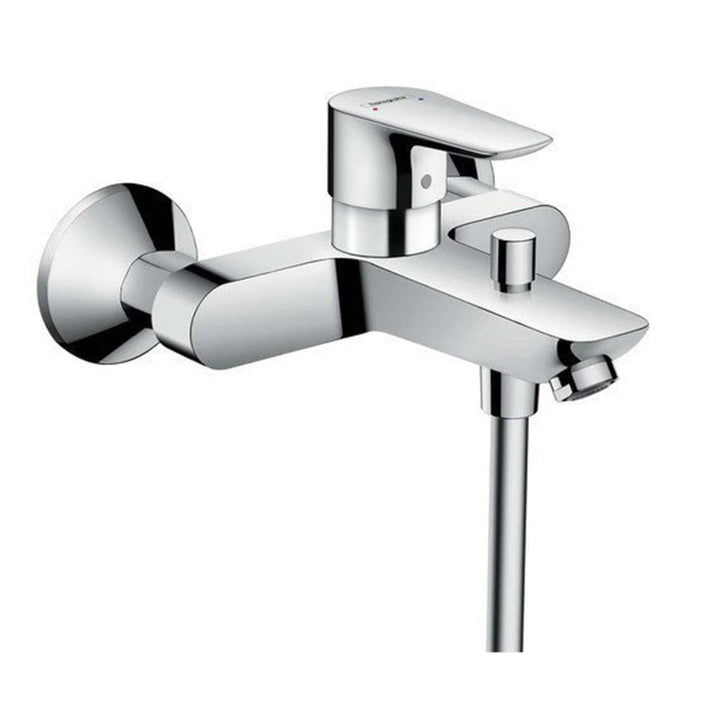hansgrohe Talis E - Badewannenarmatur Aufputz für 2 Verbraucher, Mischbatterie Badewanne mit Auslauf