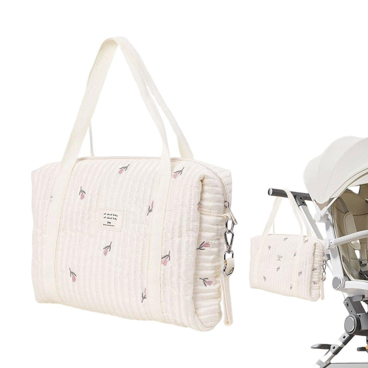 Baby Wickeltasche, Wickeltasche Tragetasche, Grosse Kapazität Baumwolle Wickeltasche für Kinderwagen