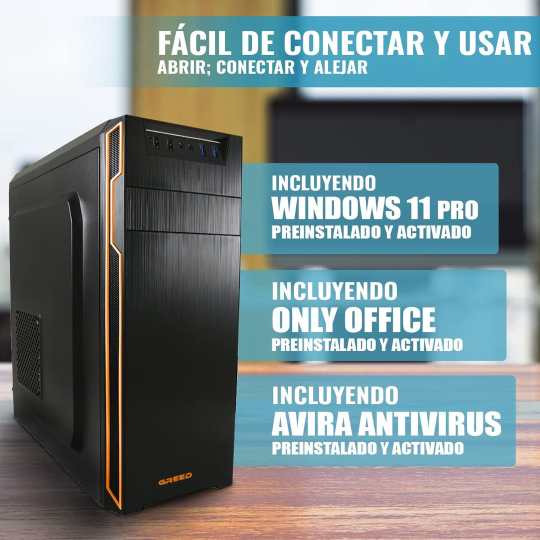 GREED® Basic PC mit Intel Core i5 4590 - Schneller Rechner + Computer für Büro & Home Office mit 3,7