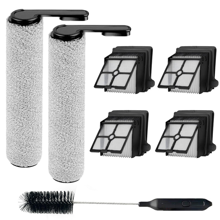 [Version 1, Nicht abnehmbar] Zubehör für Tineco Floor One S7 Pro/Floor One S6, 2 Bürstenrolle 4 Filt