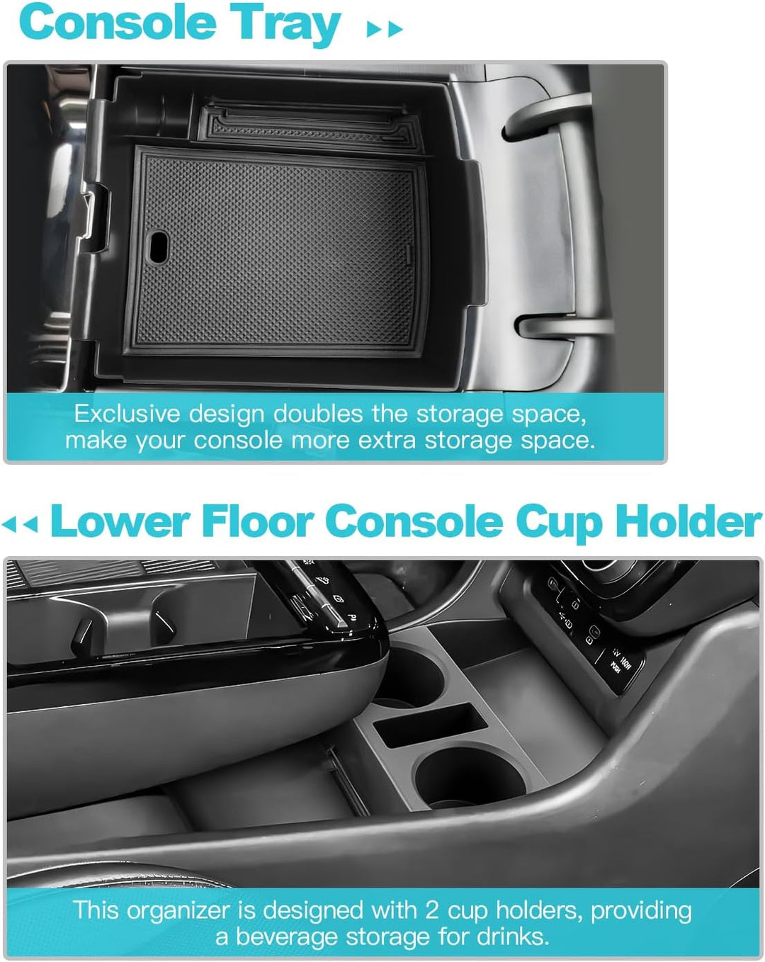 CDEFG [2 Stück] Kompatibel mit Hyundai Tucson NX4 2025 2026 Facelift Mittelkonsole Organizer + Armle