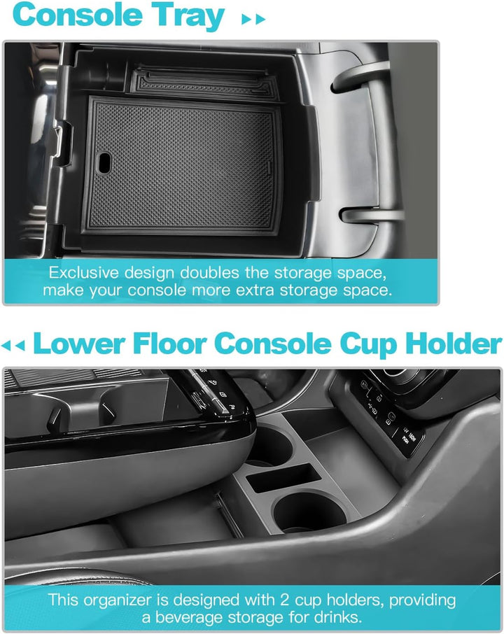 CDEFG [2 Stück] Kompatibel mit Hyundai Tucson NX4 2025 2026 Facelift Mittelkonsole Organizer + Armle