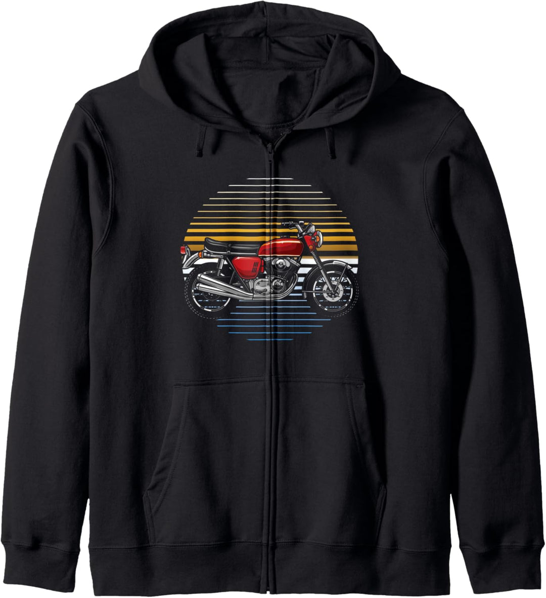 Oldtimer Biker Motorrad Motorradfahrer Bike Motor Geschenk Kapuzenjacke
