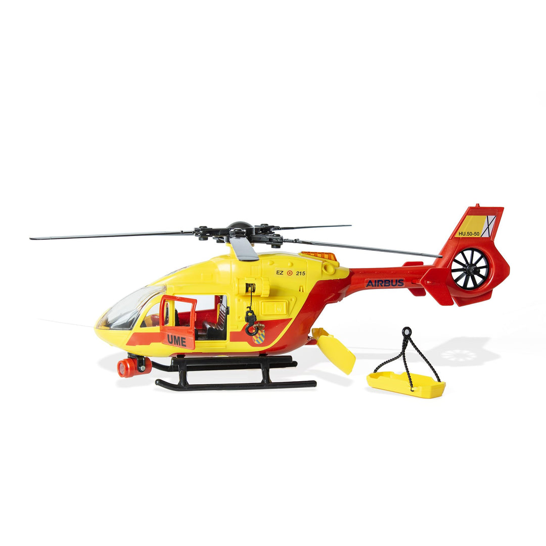 Dickie Toys - UME Rettungshubschrauber 36cm, Spielzeug Hubschrauber, Propeller an Seil, Licht und To