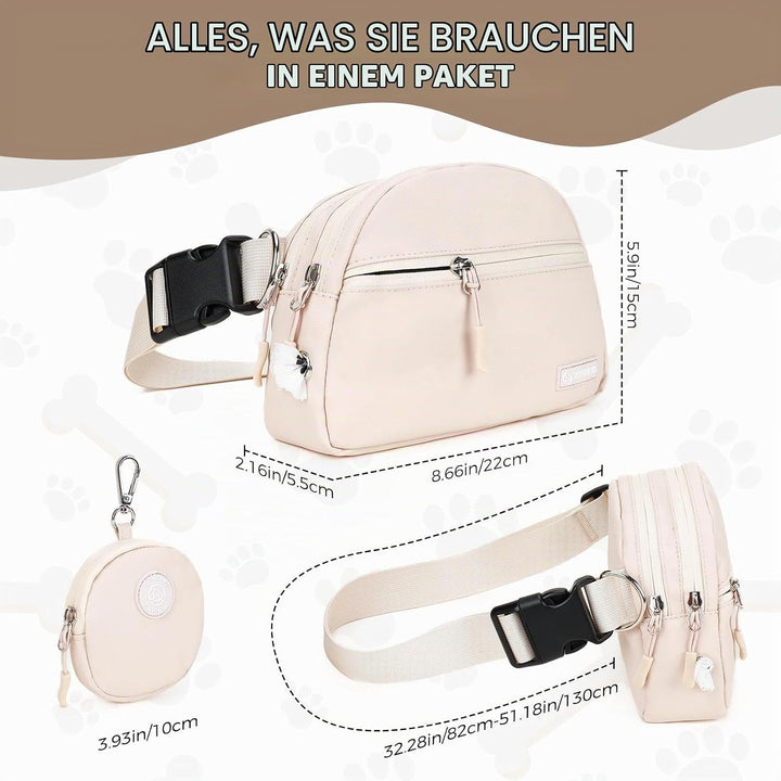 Leckerlitasche für Hunde, Wasserfester Leckerlibeutel und Training-Clicker, Gassi Tasche für Welpen