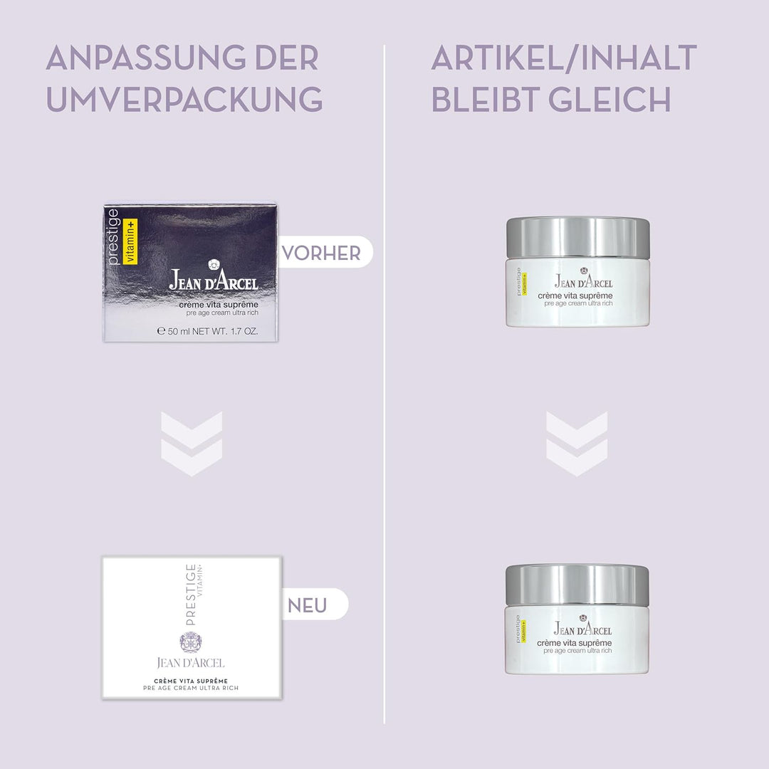 JEAN D'ARCEL PRESTIGE crème vita suprême – Sehr reichhaltige Feuchtigkeitscreme gegen extrem trocken