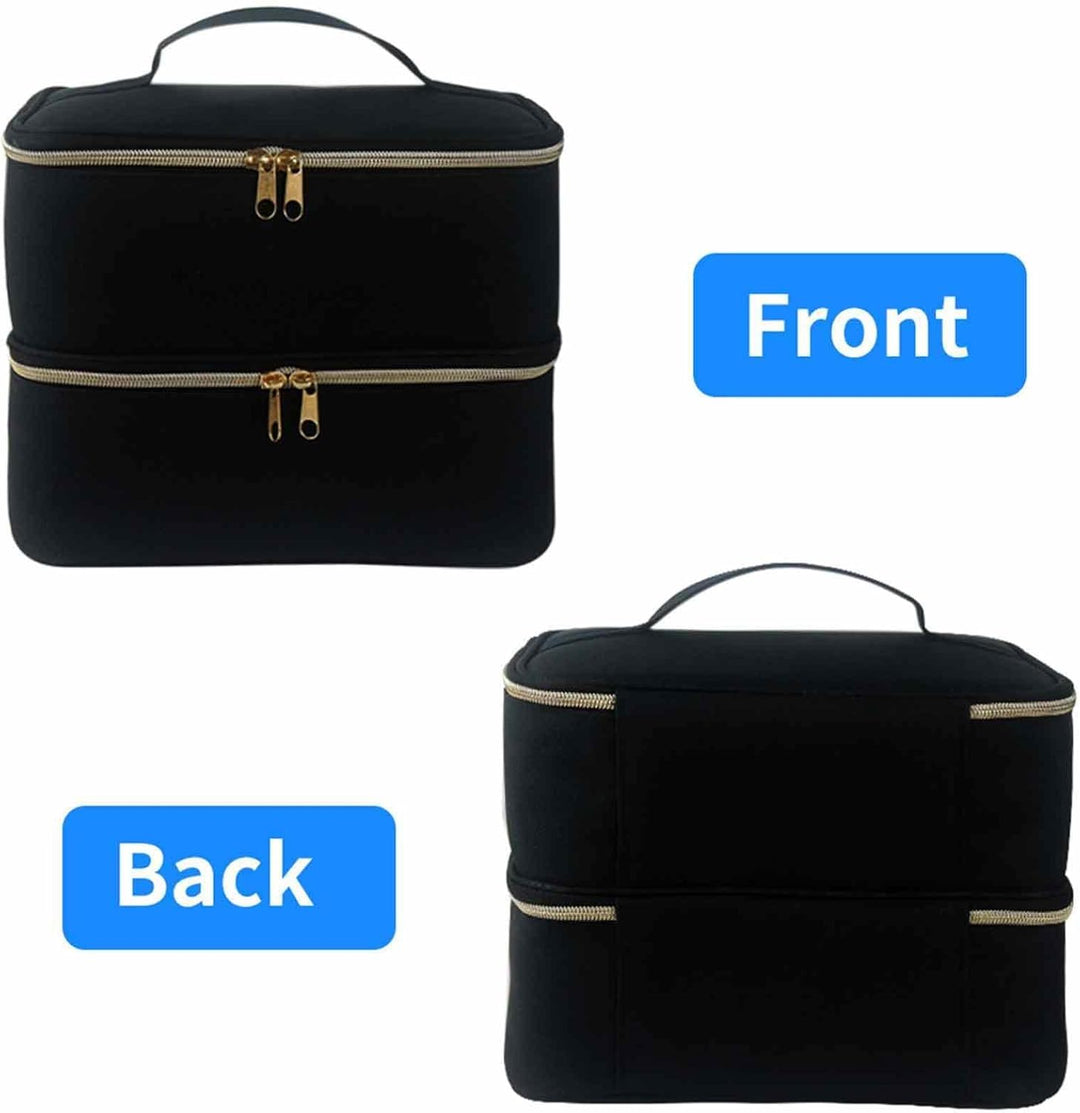 Nagellack Aufbewahrung Tasche Doppelschicht, Nagellack Reisetasche für 30 Flasche und Nagellampe, Na