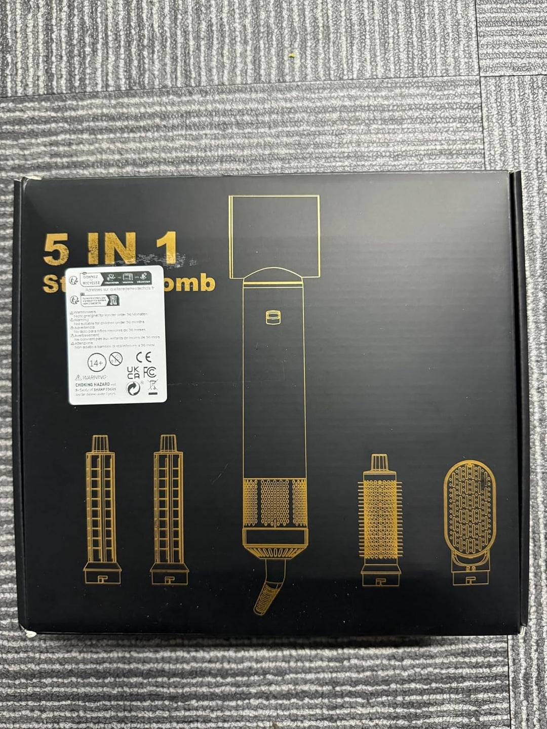 HyAdierTech Hairstyler Set mit Lockenstab, 5 In 1 Airstyler Set mit Föhn, Föhnbürste, Warmluftbürste