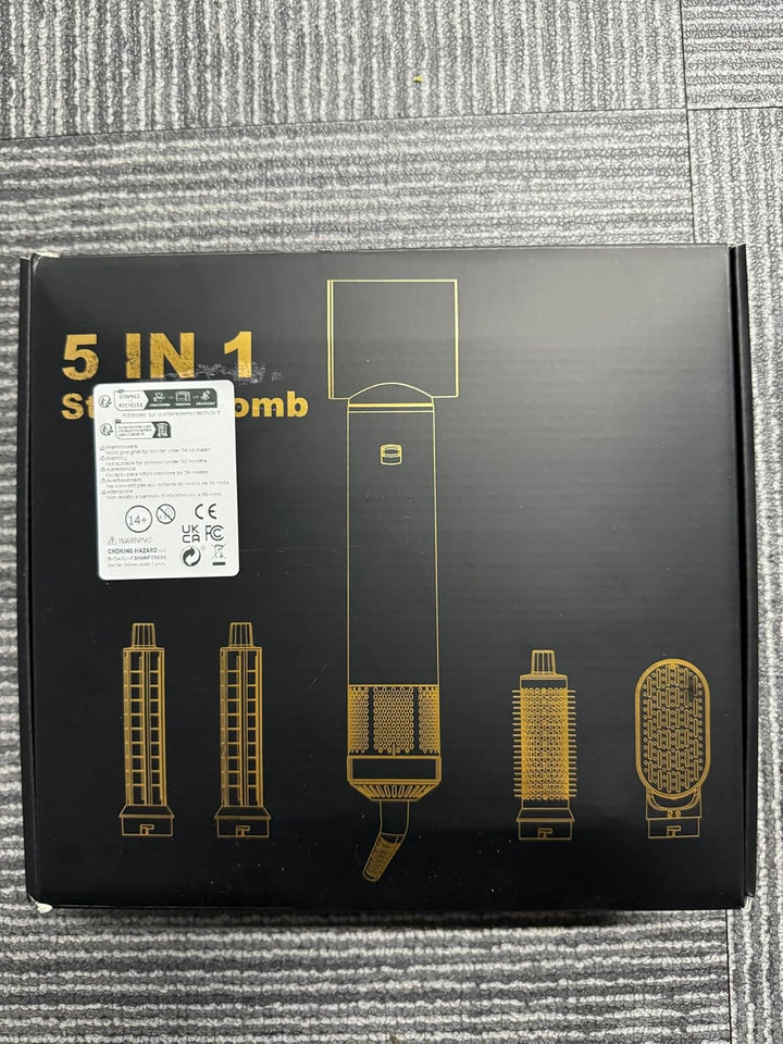 HyAdierTech Hairstyler Set mit Lockenstab, 5 In 1 Airstyler Set mit Föhn, Föhnbürste, Warmluftbürste