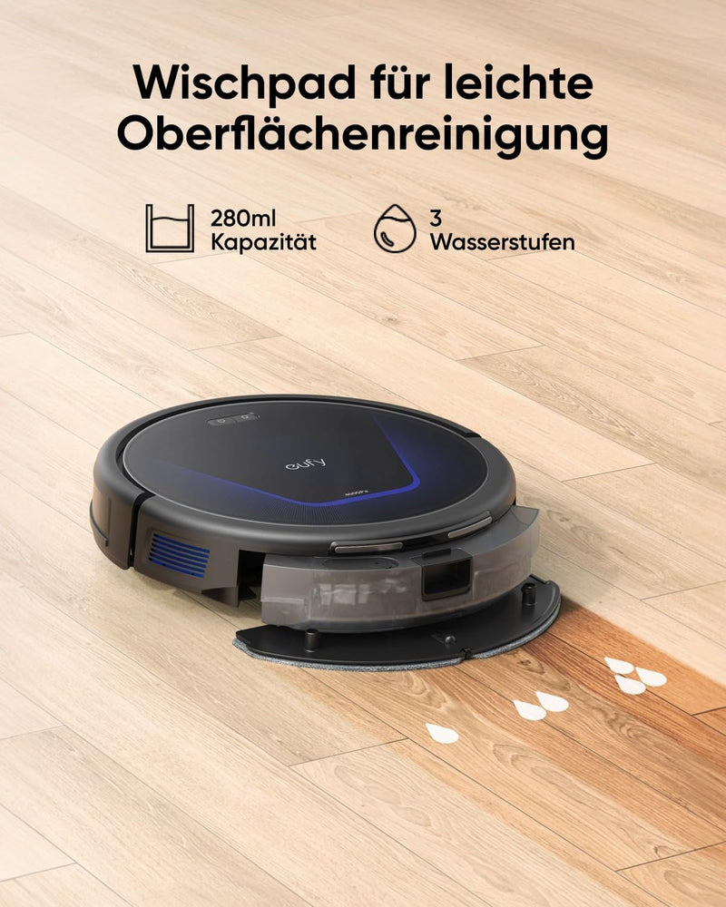 eufy G50 Hybrid Saugroboter mit Wischfunktion & 4.000Pa Starker Saugkraft, Dynamische Navigation, Pr