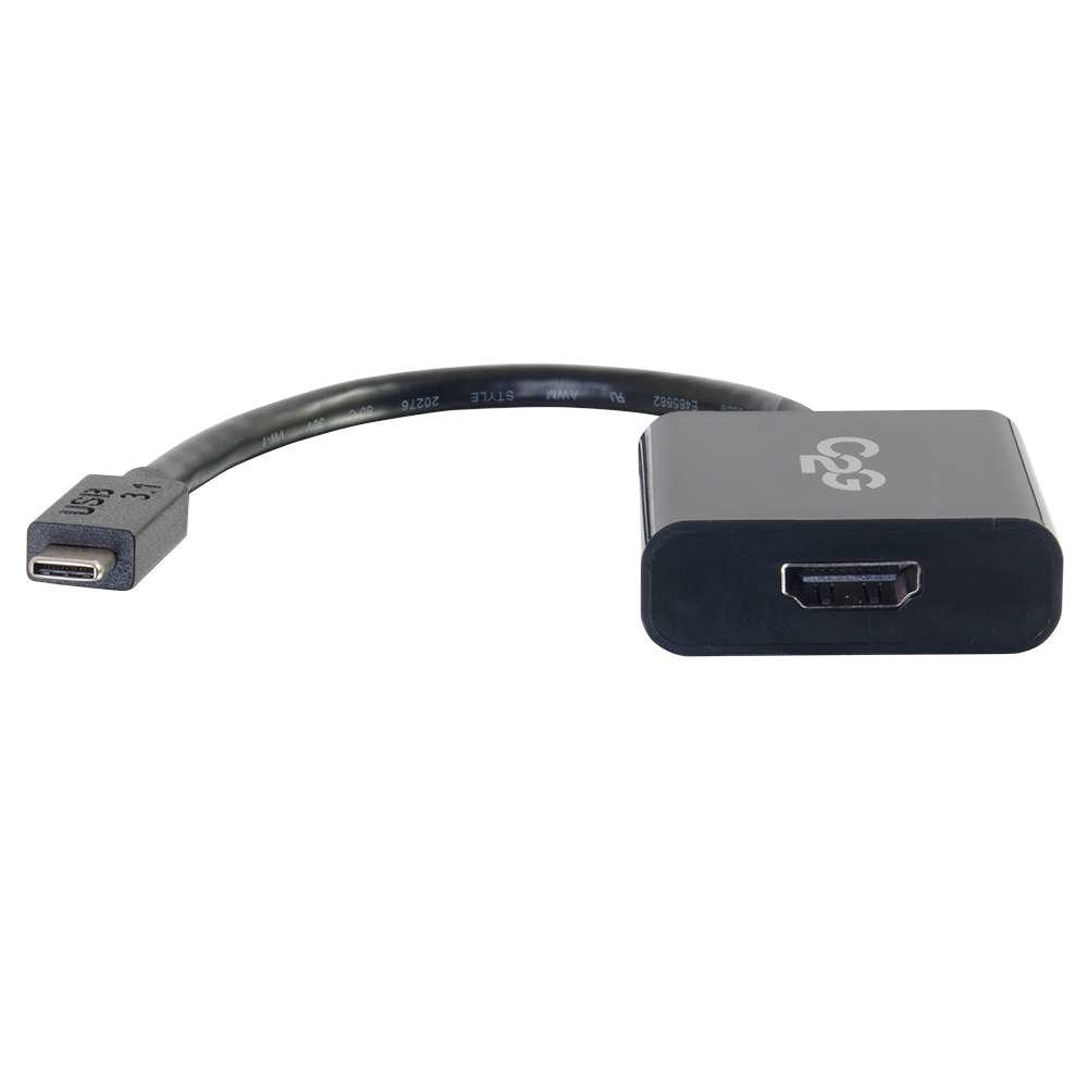 C2G USB C 3. 1 to HDMI 4K Audio & Video Adapter - Schwarz - Suitable for use with MacBook Pro, iPad