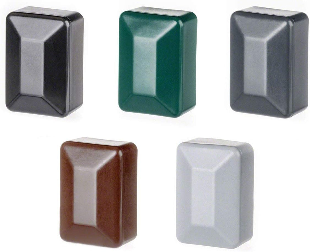 EMFA Zaunpfahlkappe rechteckig 60x80 mm Schwarz 10 Stück Pfostenkappen Kunststoff Pfostenkappen Abde