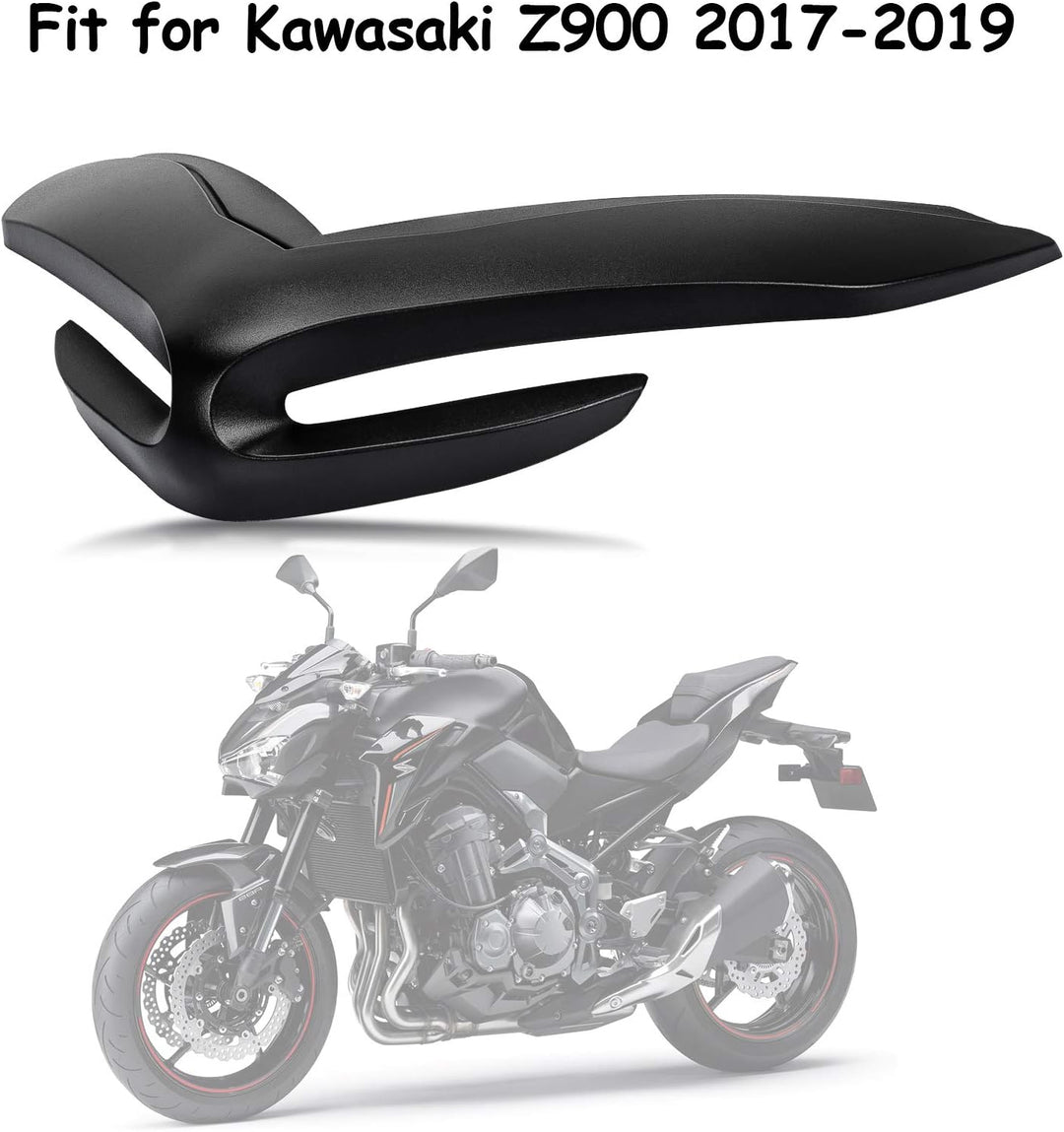 PSLER® Motorrad Frontverkleidung Nasenabdeckung für Kawasaki Z900 2017-2019 (Schwarz), Schwarz