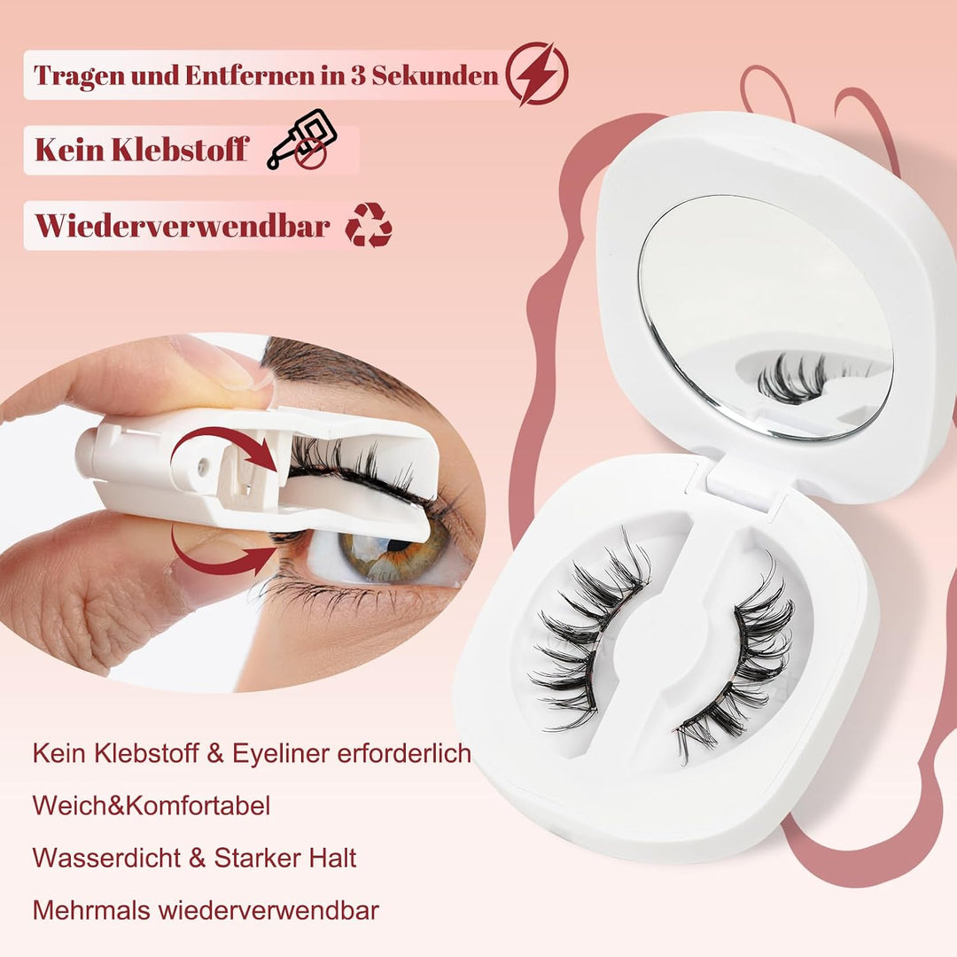 Higu clace Magnetische Wimpern,Magnet Wimpern Ohne Eyeliner,Magnetische Wimpern mit Applikator,Wimpe