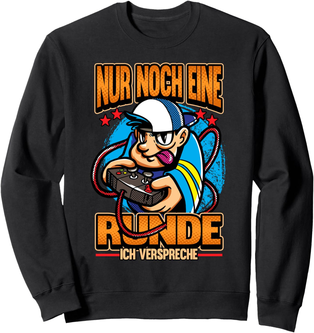Nur noch eine Runde Lustig Videospiele Zocken Spruch Game Sweatshirt