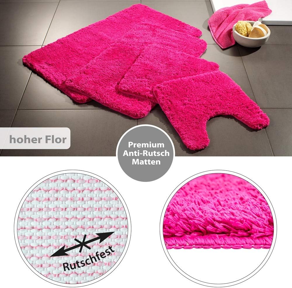 PANA Flauschiger Duschvorleger mit Eckausschnitt • Badematte in versch. Farben und Grössen • Badtepp