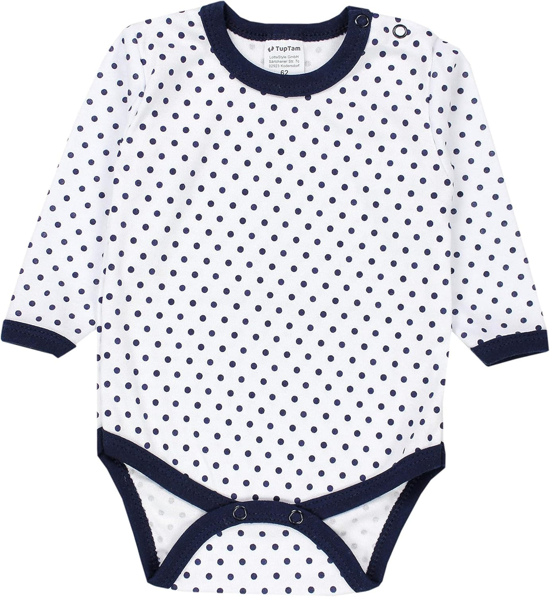 TupTam Mädchen Baby Body Langarm Unifarben 5er Pack 80 Farbenmix 5, 80 Farbenmix 5
