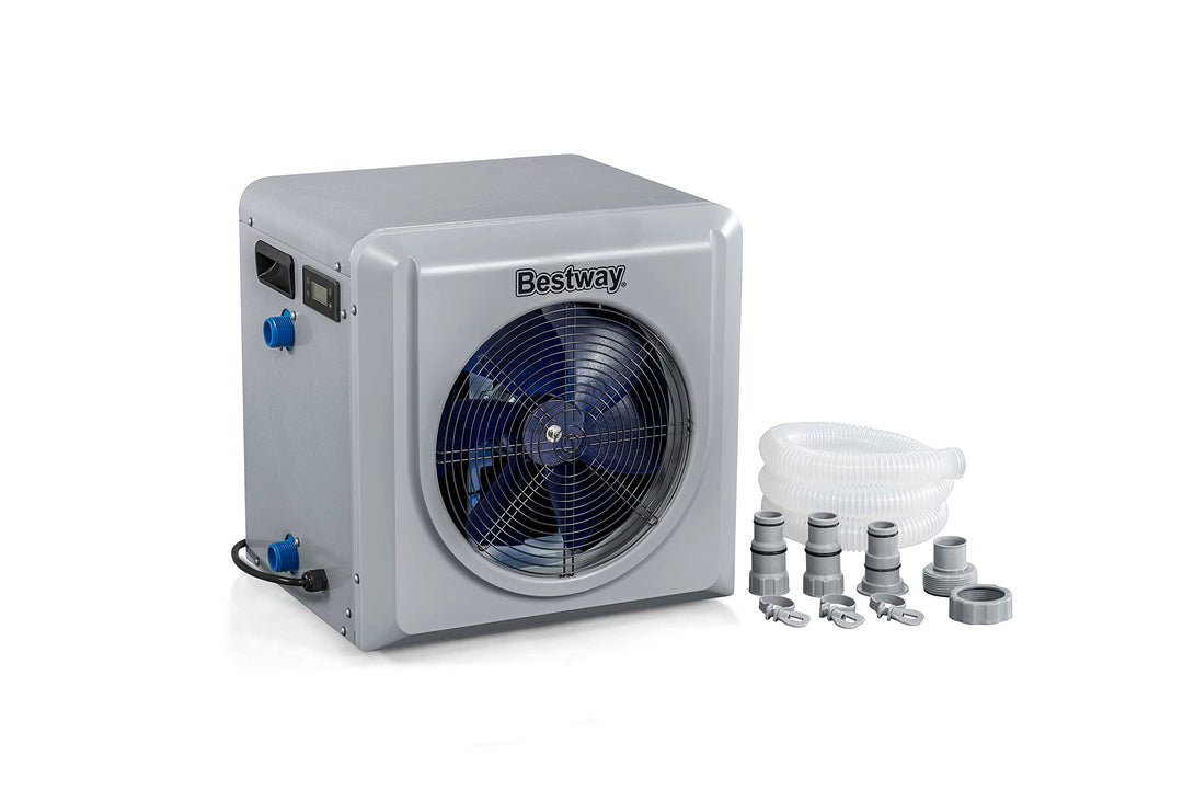 Bestway Flowclear Poolheizung Air Energy, 4.400 W, 43 x 47,5 x 47 cm, Grau Poolheizung 4400W Single,