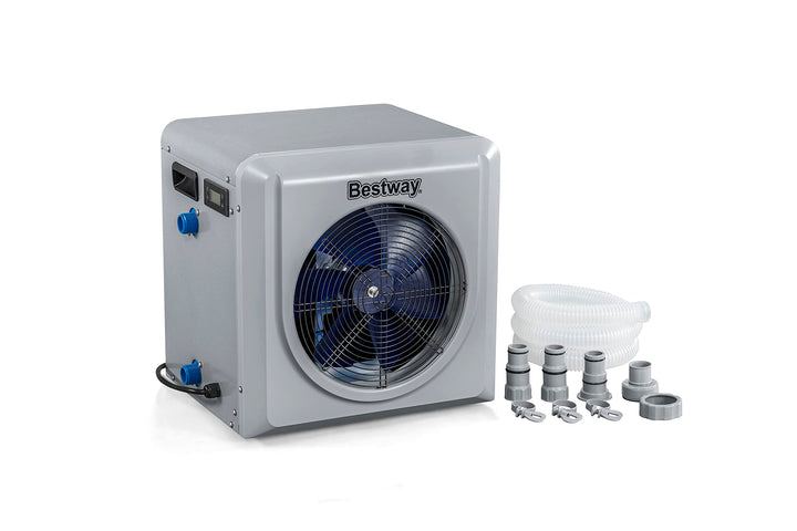 Bestway Flowclear Poolheizung Air Energy, 4.400 W, 43 x 47,5 x 47 cm, Grau Poolheizung 4400W Single,