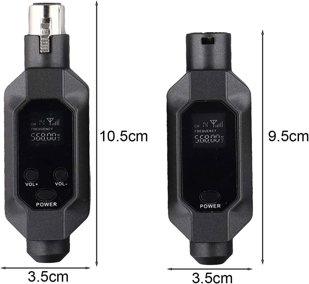 Kabelloses Mikrofon-Audio-Sender und Empfänger-System, Plug-on-XLR-Mikrofonadapter für dynamisches M