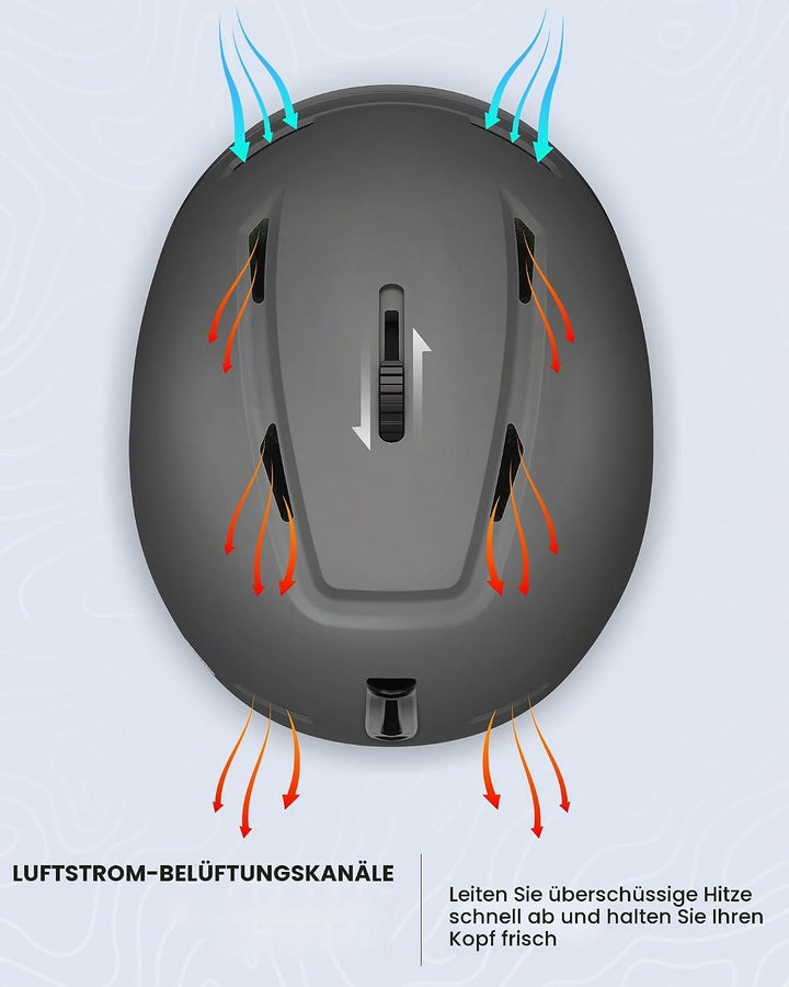 OutdoorMaster MIPS Skihelm, Snowboardhelm für Herren und Damen, Snowboard Helm mit Ventilationssyste
