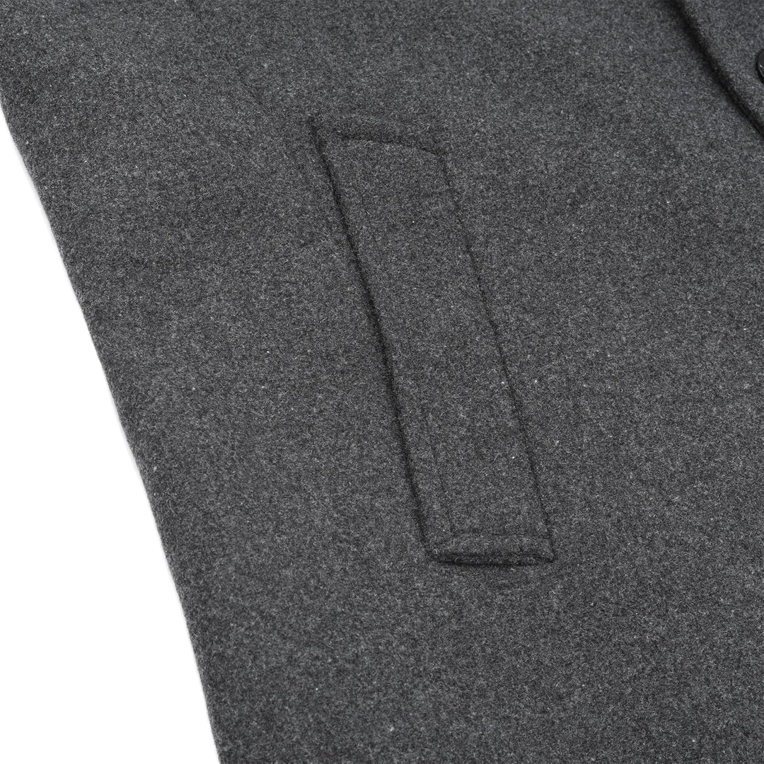 Allthemen Wintermantel Herren Wollmantel Lang Slim Fit Herrenmantel mit Stehkragen Business Coat für