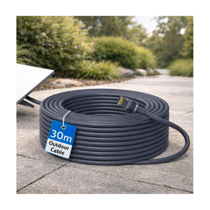Kabel für Starlink Gen 3 30M von MMOBIEL – Wetterbeständiges PVC-Kupferkern Verlängerungskabel für L