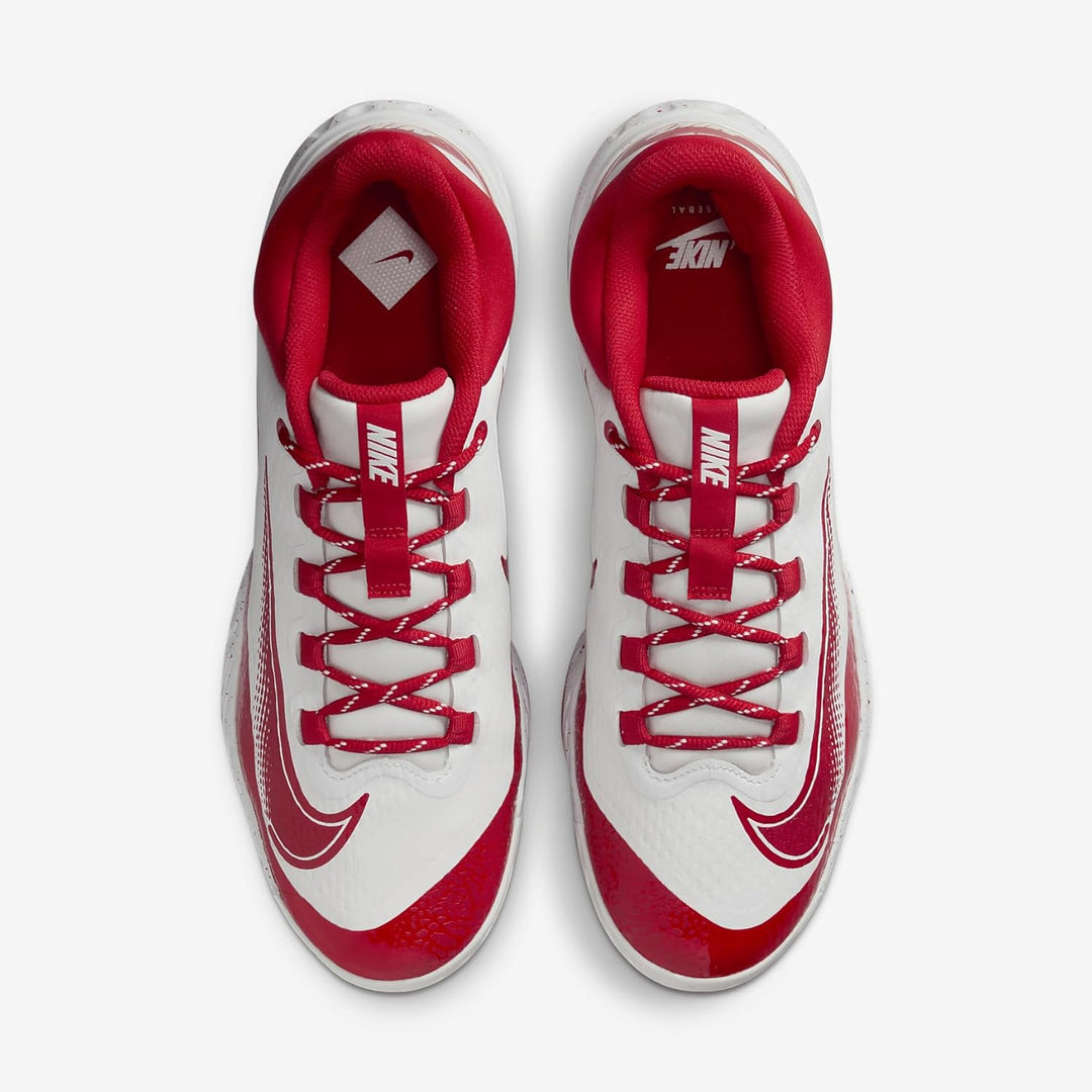 Nike Alpha Huarache Elite 4 Baseball-Stollen für Herren 40 EU Weiss Uni Rot, 40 EU Weiß Uni Rot