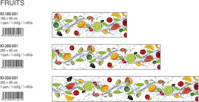 DIMEX Küchenrückwand Folie selbstklebend Obst | Klebefolie - Dekofolie - Spritzschutz für Küche | Pr