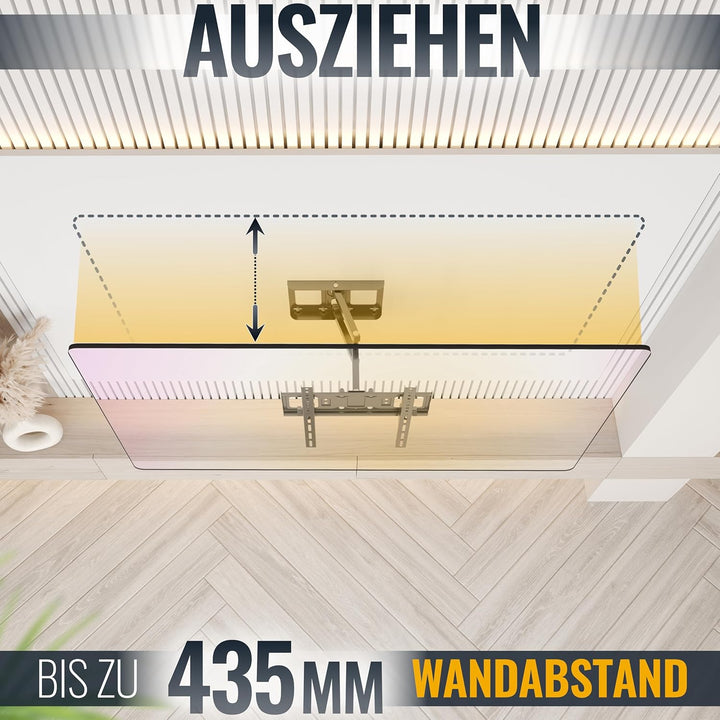 RICOO TV Wandhalterung Fernseher Schwenkbar Neigbar für 32-55 Zoll, Universal TV Halterung S6144, Fe