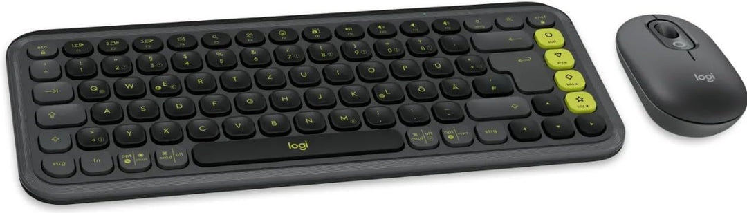 Logitech POP ICON Combo, Bluetooth-Tastatur-Maus-Set, Komfortables Tippen, programmierbare Tasten, l