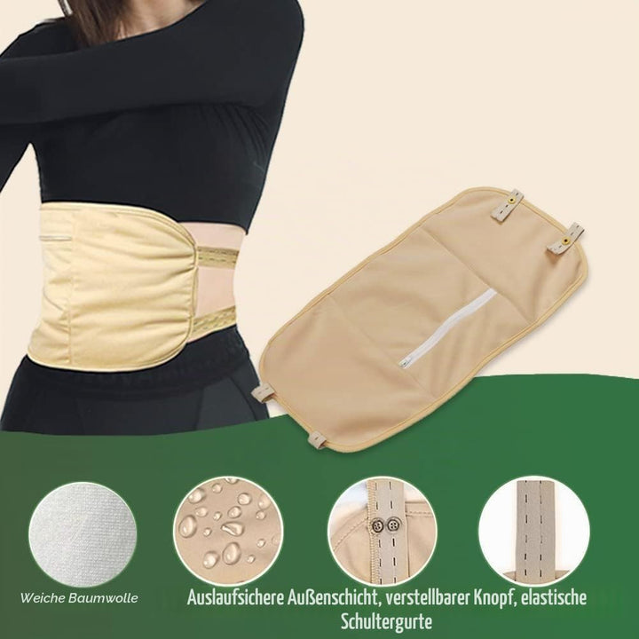 Castor Oil Pack, Wiederverwendbare Castor Oil Pack Wrap Organicmit Klettverschluss Taille Gürtel für