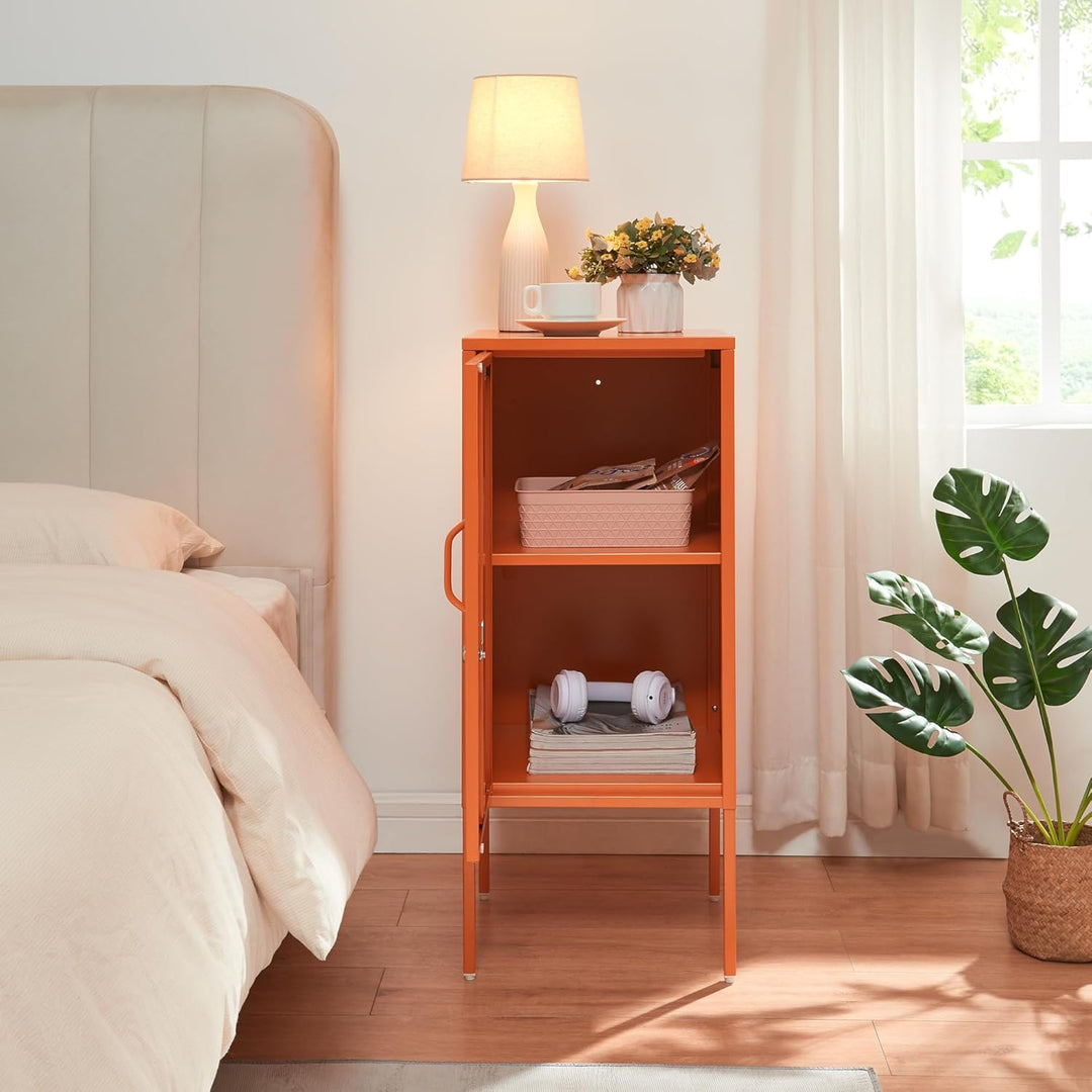 [en.casa] Nachtschrank Hausjärvi Nachttisch 82 x 35 x 35 cm Nachtkästchen Beistelltisch mit 1 Tür Me